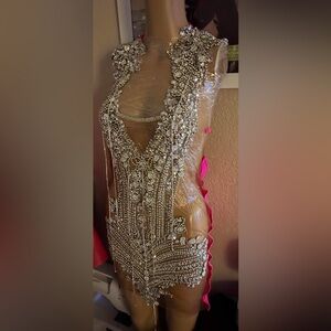 Luxury Birthday Dress, Pink , Size Medium